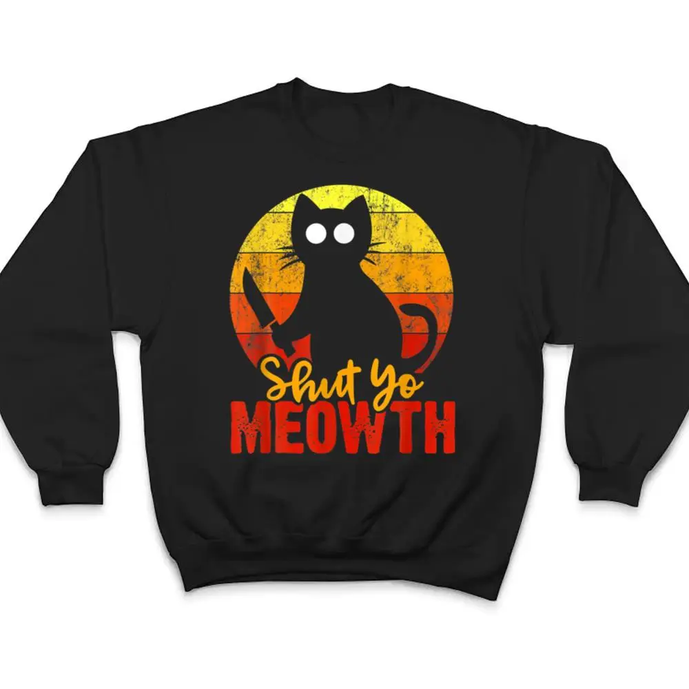 Shut-Your-Meowth-Gory-Halloween-Cat-With-Knife-Murderous-T-Shirt-4 Shut Your Meowth Gory Halloween Cat With Knife Murderous T Shirt