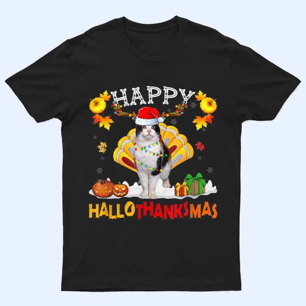 Siamese Cat Halloween Hanksgiving Christmas Hallothanksmas T Shirt Siamese Cat Halloween Hanksgiving Christmas Hallothanksmas T Shirt