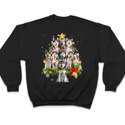 Siberian Husky Christmas Tree Dog Lights Pajamas Xmas Gift T Shirt Siberian Husky Christmas Tree Dog Lights Pajamas Xmas Gift T Shirt