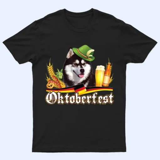 Siberian Husky Dog Beer Oktoberfest Prost Beer Festival T Shirt