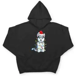 Siberian Husky Santa Christmas Tree Lights Xmas Boys Dog T Shirt Siberian Husky Santa Christmas Tree Lights Xmas Boys Dog T Shirt