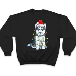 Siberian Husky Santa Christmas Tree Lights Xmas Boys Dog T Shirt Siberian Husky Santa Christmas Tree Lights Xmas Boys Dog T Shirt