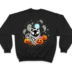 Skeleton Cat Halloween Shirt Kids Spooky Black Cat Halloween T Shirt Skeleton Cat Halloween Shirt Kids Spooky Black Cat Halloween T Shirt