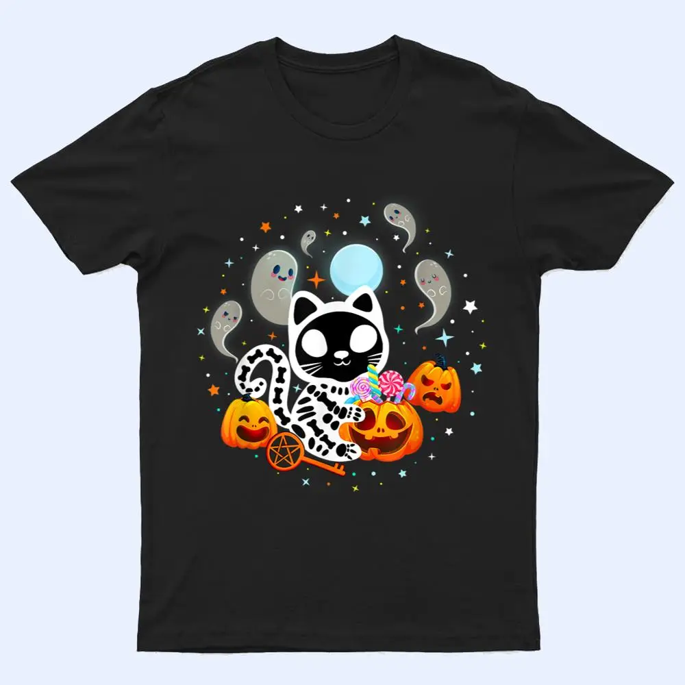 Skeleton Cat Halloween Shirt Kids Spooky Black Cat Halloween T Shirt Skeleton Cat Halloween Shirt Kids Spooky Black Cat Halloween T Shirt