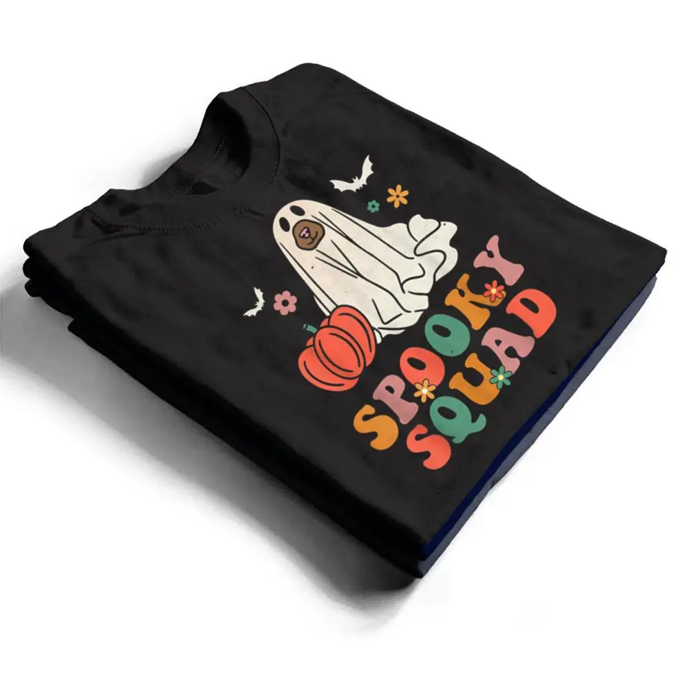 Spooky-Squad-Dog-Boo-Pumpkin-Ghost-Halloween-Groovy-Retro-T-Shirt-1 Spooky Squad Dog Boo Pumpkin Ghost Halloween Groovy Retro T Shirt