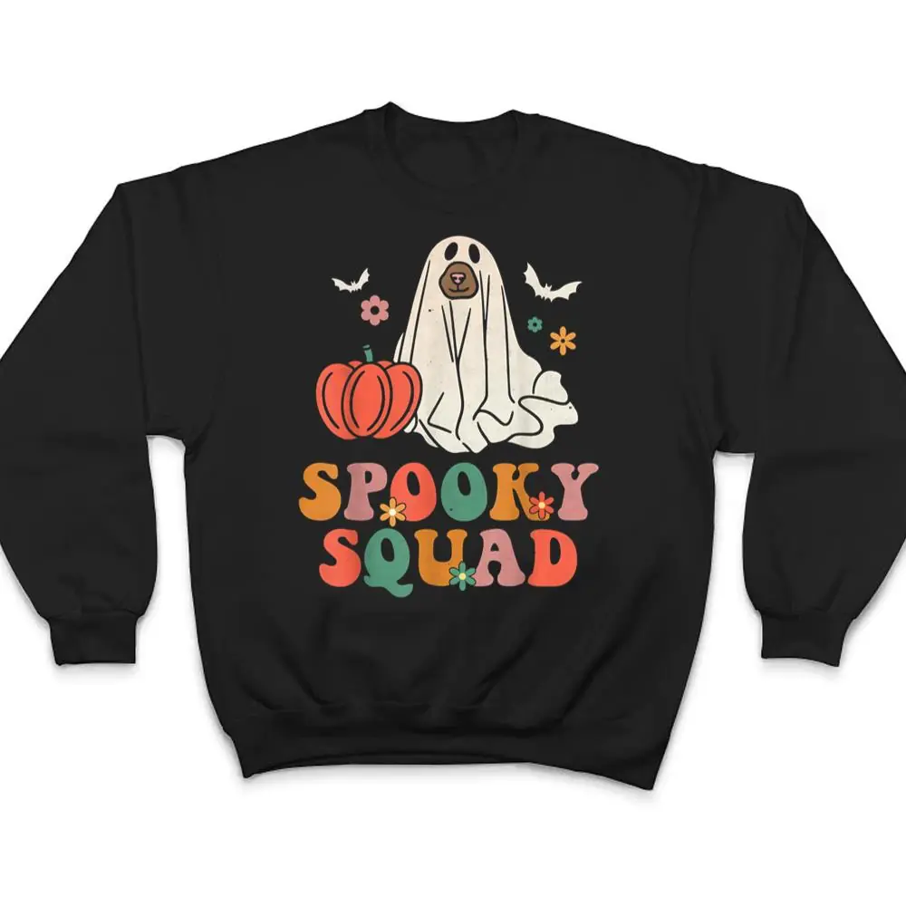 Spooky-Squad-Dog-Boo-Pumpkin-Ghost-Halloween-Groovy-Retro-T-Shirt-4 Spooky Squad Dog Boo Pumpkin Ghost Halloween Groovy Retro T Shirt