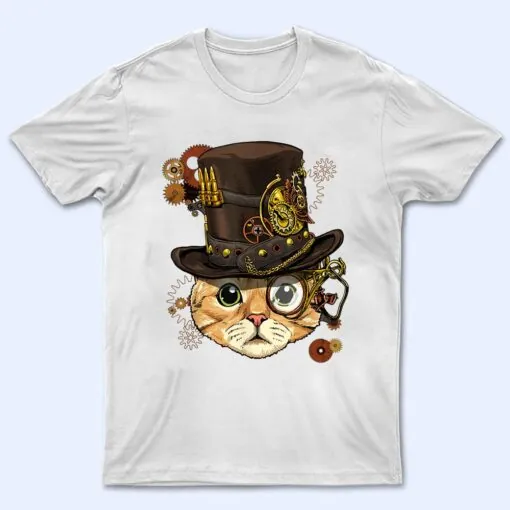 Steampunk Gothic Cat Kitten Mechanical Animal Pet Cat Lover T Shirt