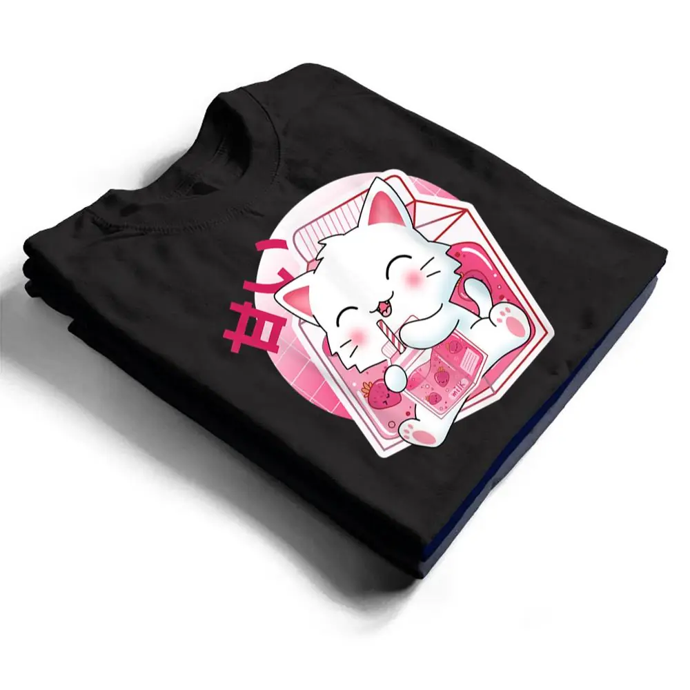 Strawberry-Milk-Cat-Cute-Kawaii-Kitten-Anime-Gift-Ver-2-T-Shirt-1 Strawberry Milk Cat Cute Kawaii Kitten Anime Gift Ver 2 T Shirt