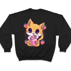 Strawberry Milk Cat Cute Kawaii Kitten Anime Neko Shake T Shirt Strawberry Milk Cat Cute Kawaii Kitten Anime Neko Shake T Shirt
