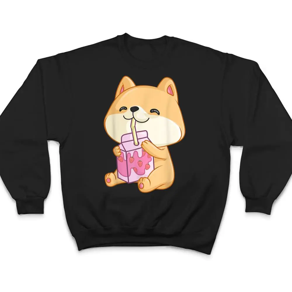 Strawberry Milk, Kawaii Dog Shiba Inu T Shirt