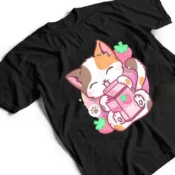 Strawberry Shake Strawberry Milk Cat Kawaii Neko Anime Girls T Shirt Strawberry Shake Strawberry Milk Cat Kawaii Neko Anime Girls T Shirt