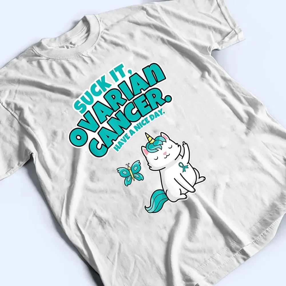 Suck-It-Ovarian-Cancer-Unicorn-Cat-Butterfly-T-Shirt-2 Suck It Ovarian Cancer Unicorn Cat Butterfly T Shirt