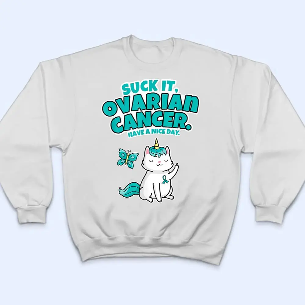 Suck-It-Ovarian-Cancer-Unicorn-Cat-Butterfly-T-Shirt-4 Suck It Ovarian Cancer Unicorn Cat Butterfly T Shirt