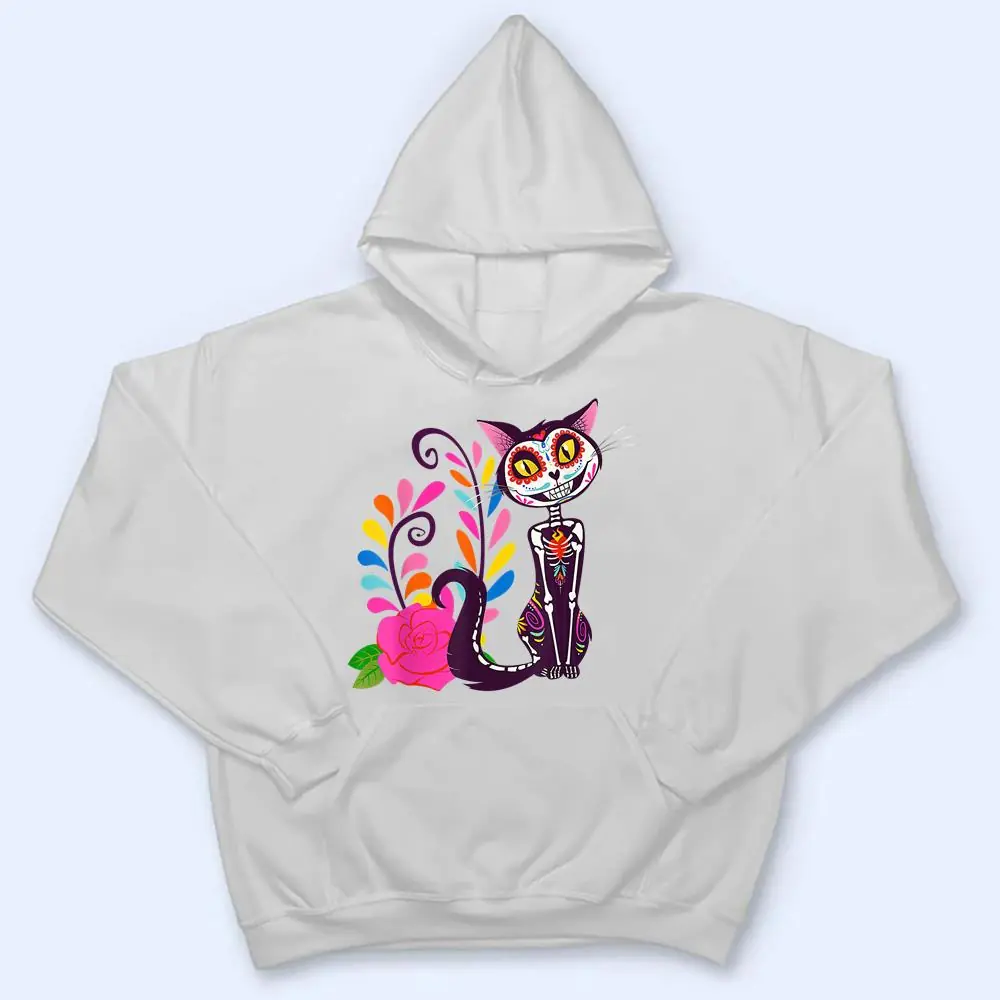 Sugar-Skull-Cat-Halloween-Day-Of-The-Dead-Dia-De-Los-Muertos-T-Shirt-3 Sugar Skull Cat Halloween Day Of The Dead Dia De Los Muertos T Shirt