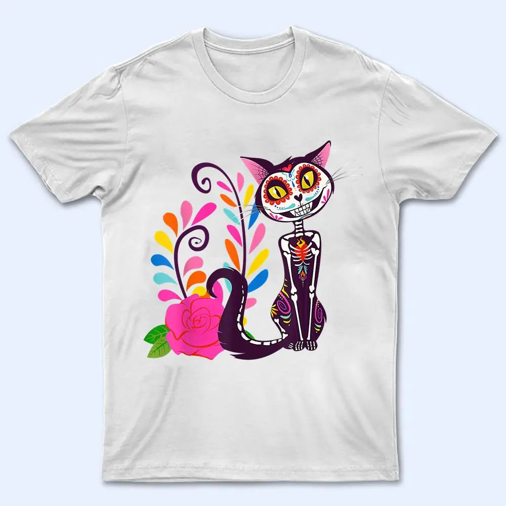 Sugar Skull Cat Halloween Day Of The Dead Dia De Los Muertos T Shirt Sugar Skull Cat Halloween Day Of The Dead Dia De Los Muertos T Shirt