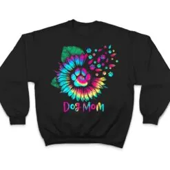 Sunflower Dog Mom Tie Dye Dog Lover Mother's Day T Shirt
