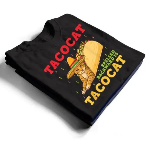 Tacocat Spelled Backwards Tacos and Cats Cinco De Mayo Cat T Shirt