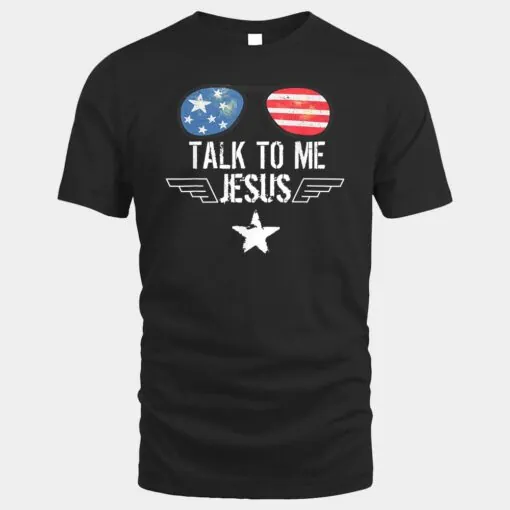 Talk To Me Jesus  Christian 4th Of July Flag Vintage