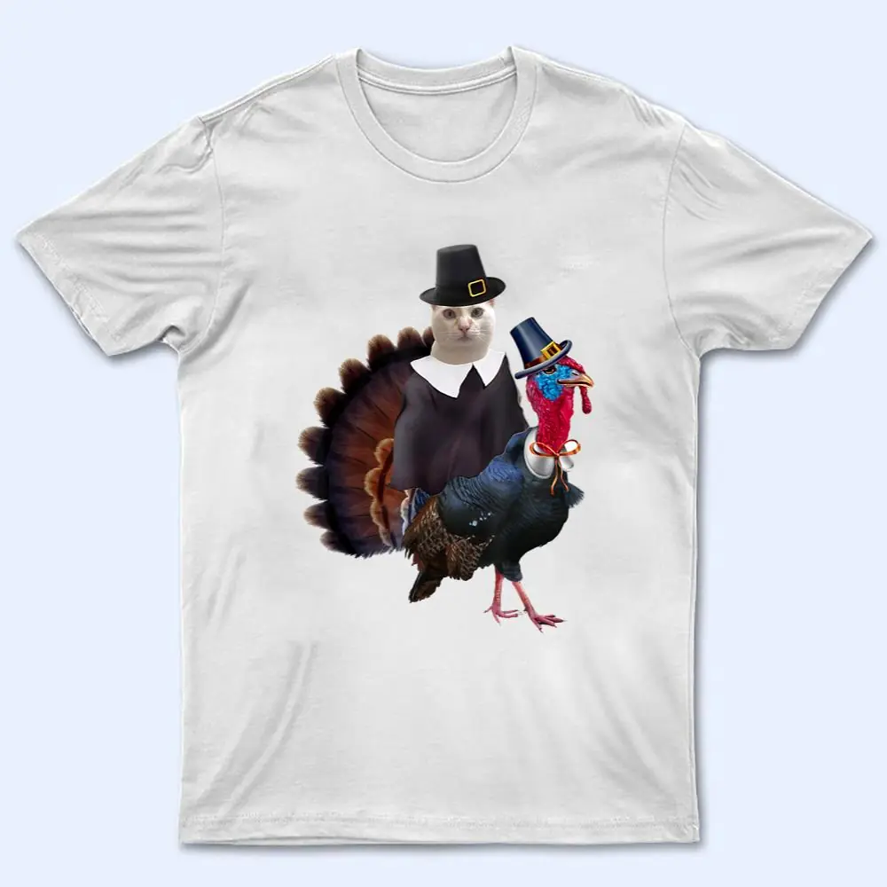 Thanksgiving Cat Pilgrim Costume Thanksgiving Turkey T Shirt Thanksgiving Cat Pilgrim Costume Thanksgiving Turkey T Shirt
