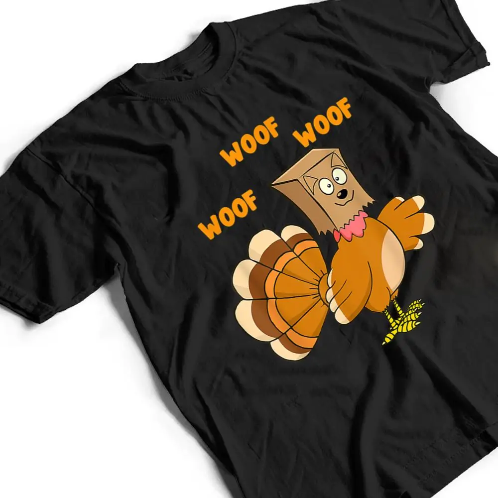 Thanksgiving-Dog-Fake-Dog-Woof-Thanksgiving-Turkey-T-Shirt-2 Thanksgiving Dog Fake Dog Woof Thanksgiving Turkey T Shirt