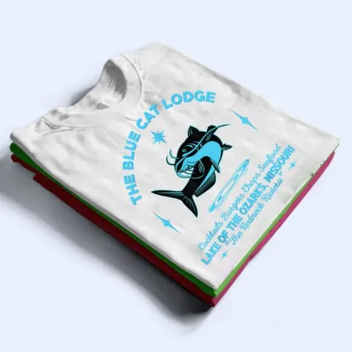 The Blue Cat Lodge lake of the ozarks Missouri classic fish T Shirt