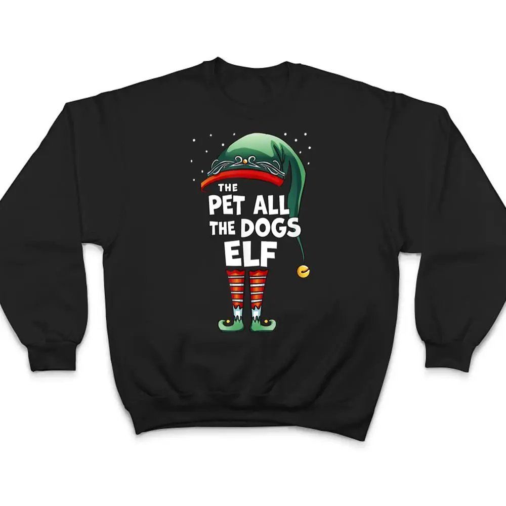 The Pet All The Dogs Elf Matching Family Christmas Pajama T Shirt