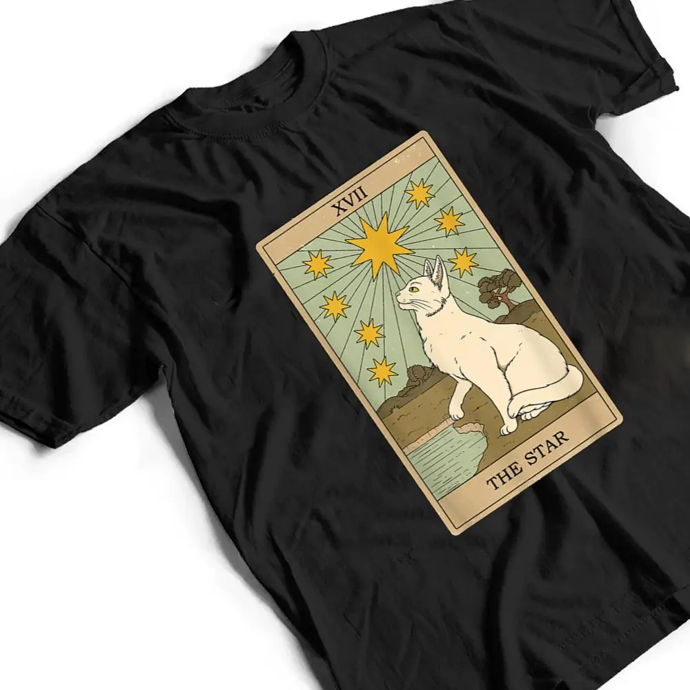 The-Star-Tarot-Card-Mermaid-Gothic-Cat-T-Shirt-2 The Star Tarot Card Mermaid Gothic Cat T Shirt