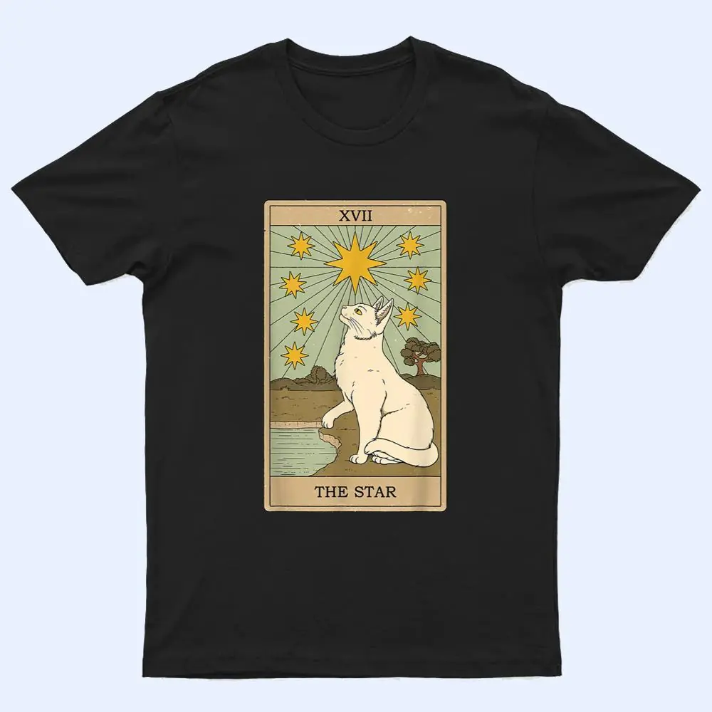 The Star Tarot Card Mermaid Gothic Cat T Shirt The Star Tarot Card Mermaid Gothic Cat T Shirt