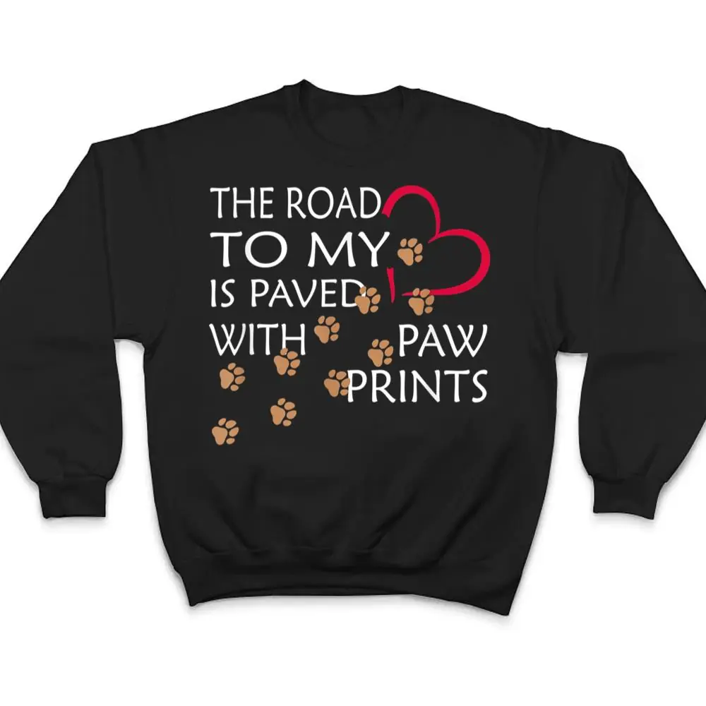 The-Way-To-My-Heart-Cute-Dogs-Love-Paw-Print-T-Shirt-4 The Way To My Heart - Cute Dogs Love Paw Print T Shirt