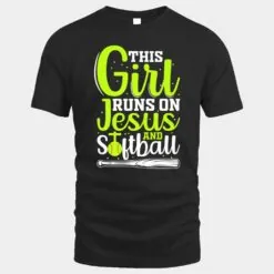 This Girl Runs On Jesus And Softball Christian