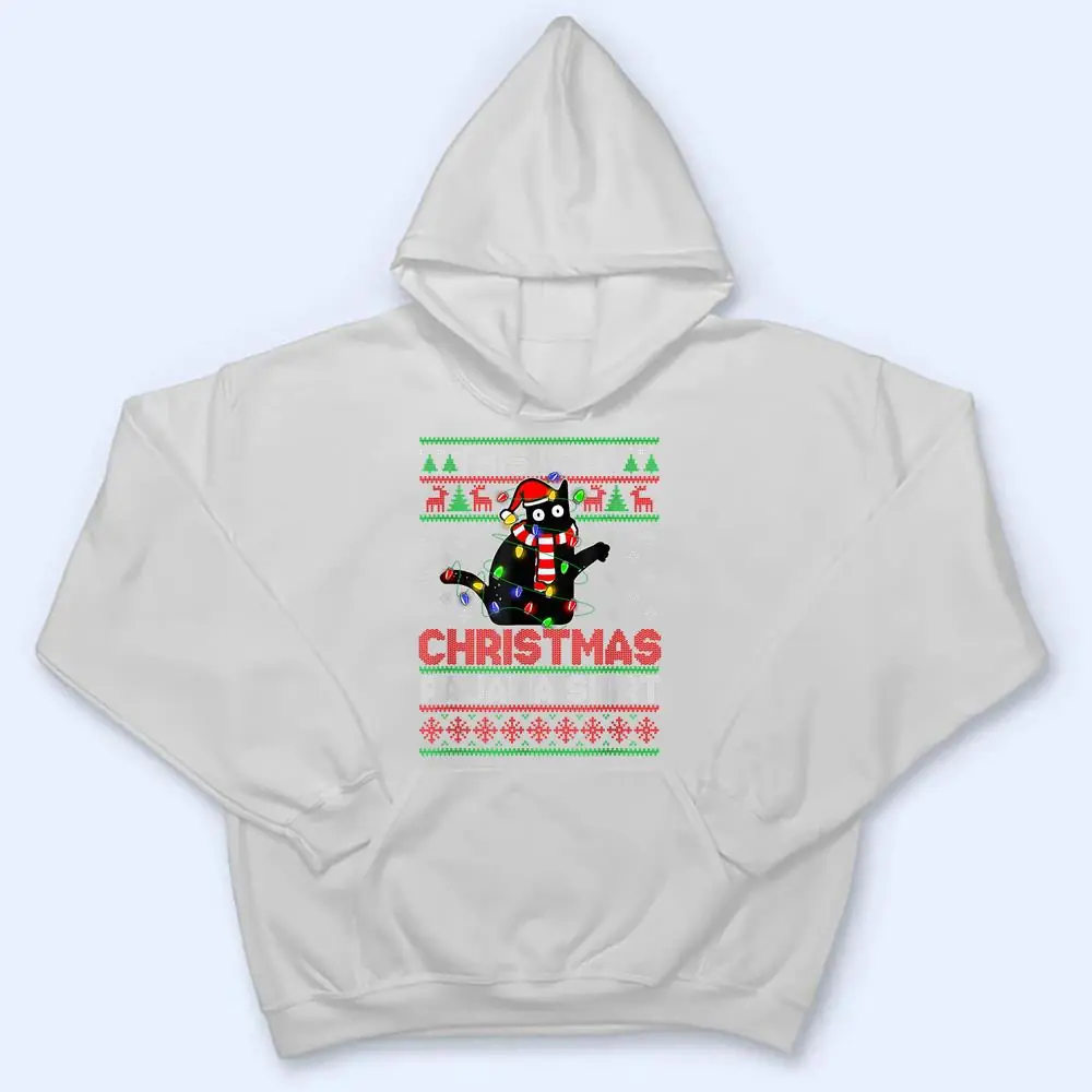 This-Is-My-Christmas-Pajama-Black-Cat-Lover-Christmas-Ver-2-T-Shirt-3 This Is My Christmas Pajama Black Cat Lover Christmas Ver 2 T Shirt