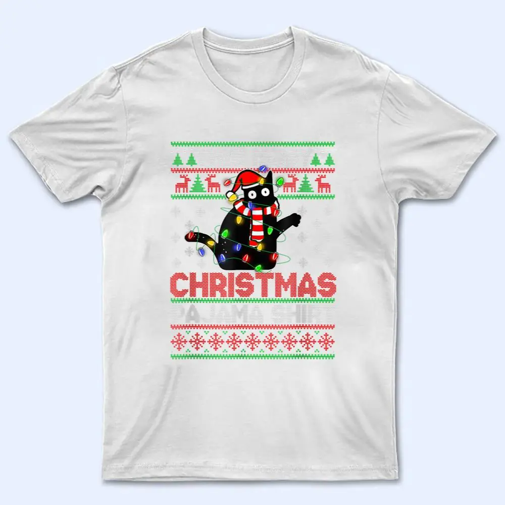 This Is My Christmas Pajama  Black Cat Lover Christmas Ver 2 T Shirt This Is My Christmas Pajama  Black Cat Lover Christmas Ver 2 T Shirt