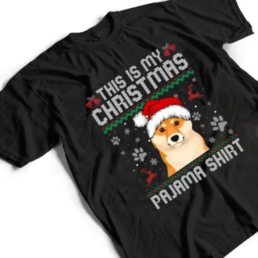 This Is My Christmas Shiba Inu Dog Pajama Merry Xmas T Shirt