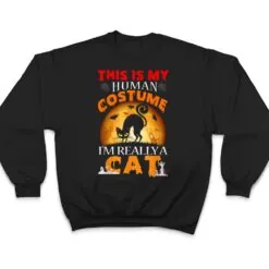 This Is My Human Costume I'm Really A Cat Pumkin Halloween T Shirt This Is My Human Costume I'm Really A Cat Pumkin Halloween T Shirt