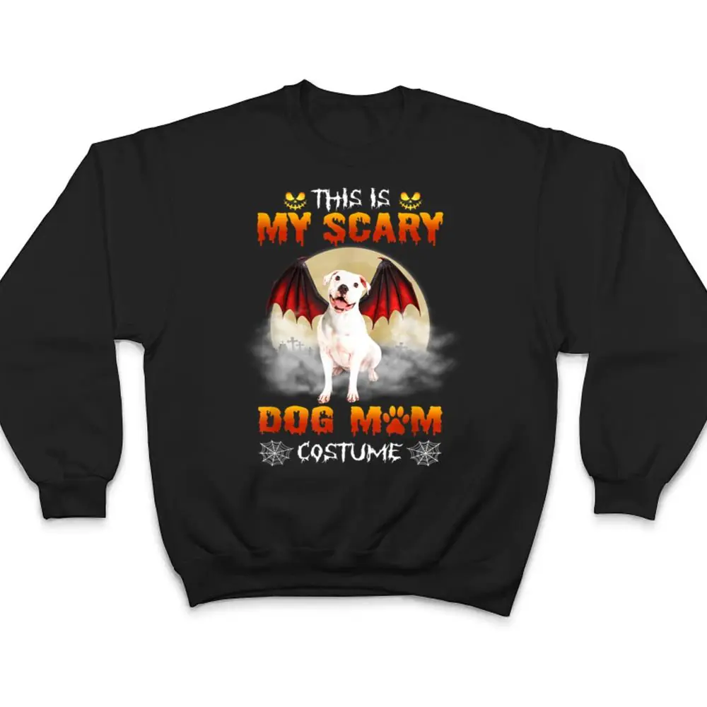 This-Is-My-Scary-Dog-Mom-Costume-White-Pitbull-Halloween-T-Shirt-4 This Is My Scary Dog Mom Costume White Pitbull Halloween T Shirt