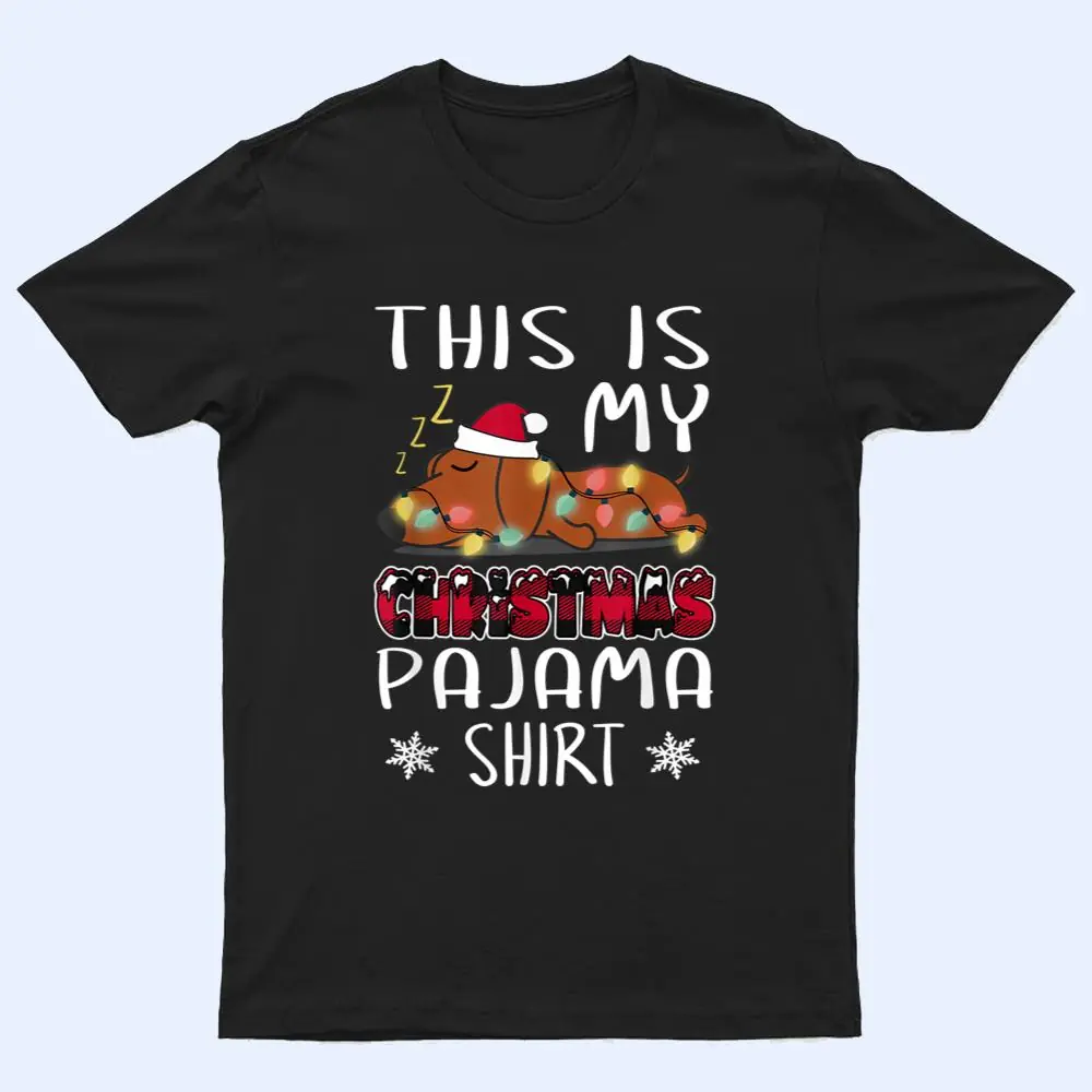 This is My Christmas Pajama Merry Christmas Red Plaid Dog T Shirt This is My Christmas Pajama Merry Christmas Red Plaid Dog T Shirt
