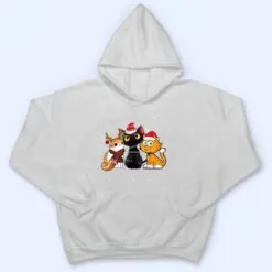 Three Cat Christmas Funny Kitty Santa Hat And Lights Gifts T Shirt Three Cat Christmas Funny Kitty Santa Hat And Lights Gifts T Shirt