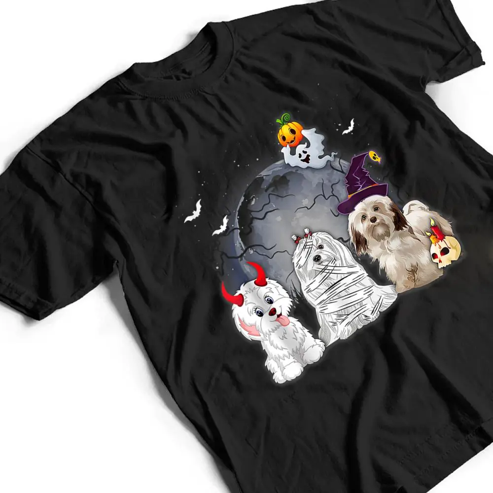 Three-Havaneses-Dog-in-The-Moon-Halloween-Costume-T-Shirt-2 Three Havaneses Dog in The Moon Halloween Costume T Shirt