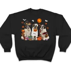 Three St. Bernard Dogs Witch Scary Mummy Halloween Zombie T Shirt Three St. Bernard Dogs Witch Scary Mummy Halloween Zombie T Shirt