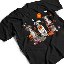 Three Whippet Dogs Witch Scary Mummy Halloween T Shirt Three Whippet Dogs Witch Scary Mummy Halloween T Shirt