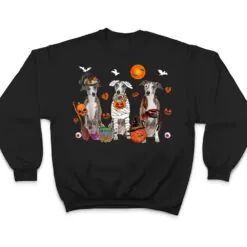 Three Whippet Dogs Witch Scary Mummy Halloween T Shirt Three Whippet Dogs Witch Scary Mummy Halloween T Shirt