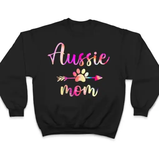 Tie Dye Aussie Mom Pocket Dog Mom Aussie Mama T Shirt