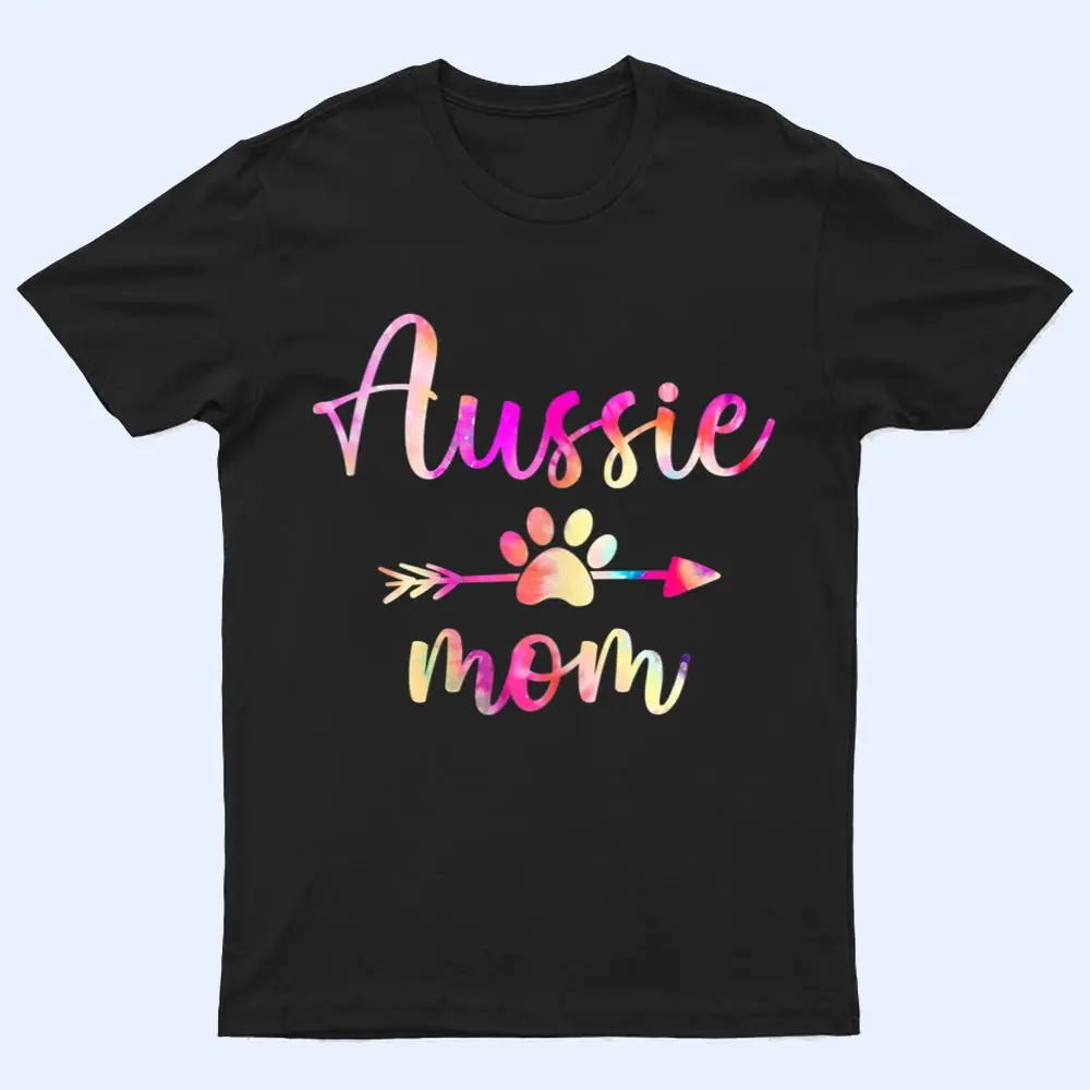 Tie Dye Aussie Mom Pocket  Dog Mom Aussie Mama T Shirt Tie Dye Aussie Mom Pocket  Dog Mom Aussie Mama T Shirt