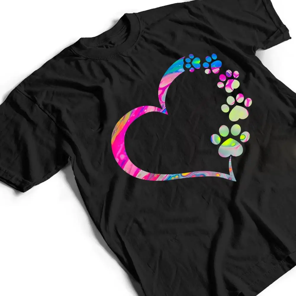 Tie-Dye-Design-Dog-Mom-Dad-Puppy-Love-Dogs-Paw-Print-Heart-T-Shirt-2 Tie Dye Design - Dog Mom Dad Puppy Love Dogs Paw Print Heart T Shirt