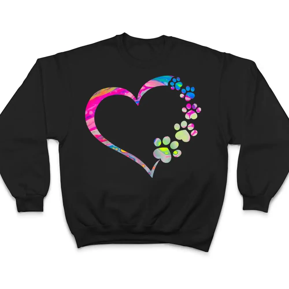Tie-Dye-Design-Dog-Mom-Dad-Puppy-Love-Dogs-Paw-Print-Heart-T-Shirt-4 Tie Dye Design - Dog Mom Dad Puppy Love Dogs Paw Print Heart T Shirt