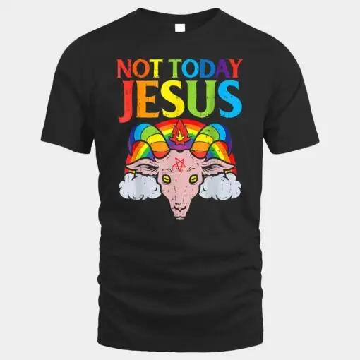 Today Not Jesus Satan Goat Satanic Rainbow Satanism