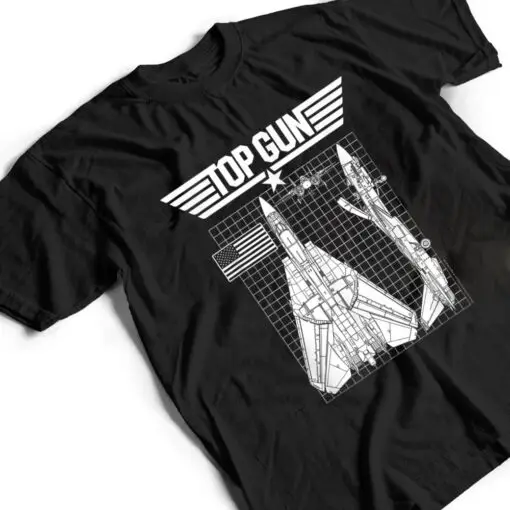 Top Gun F-14 Tomcat Blueprints T Shirt