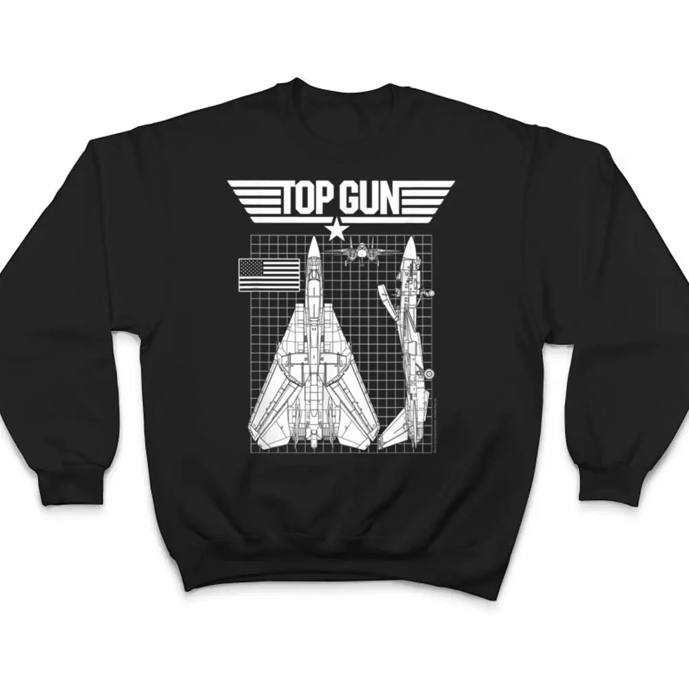 Top-Gun-F-14-Tomcat-Blueprints-T-Shirt-4 Top Gun F-14 Tomcat Blueprints T Shirt