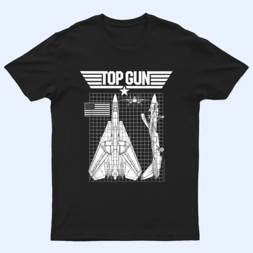 Top Gun F-14 Tomcat Blueprints T Shirt