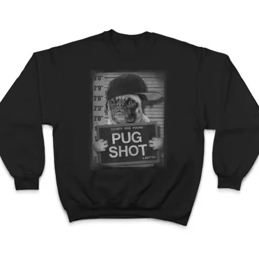 Trendy Graphic Pug Shot County Dog Pound Portrait T Shirt